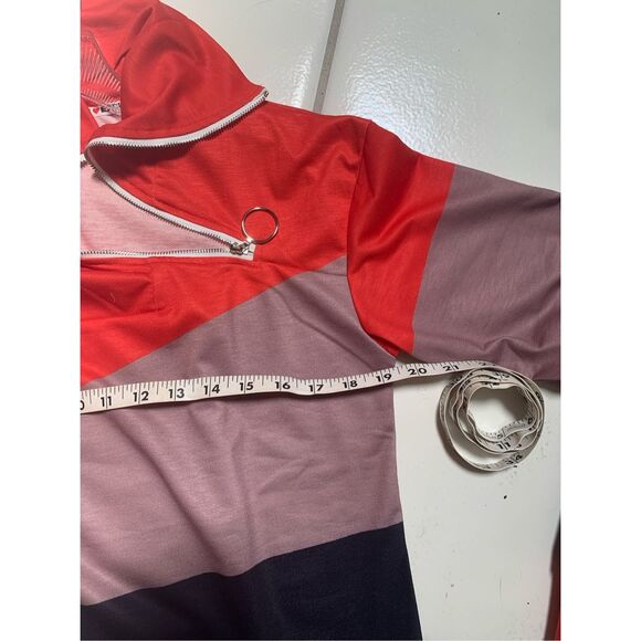 Multi Color Women’s Pullover Sweatshirt #fall #light weight - Picture 7 of 10